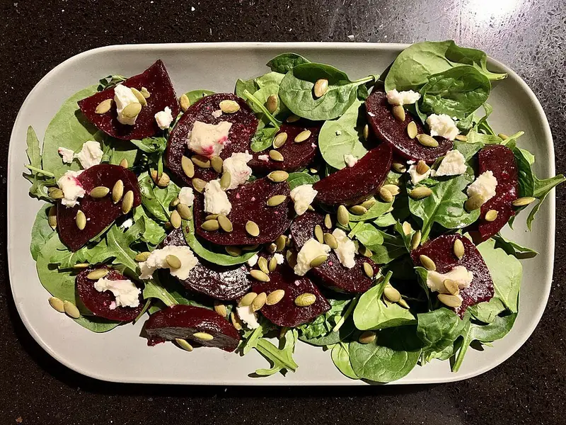 Representative photo of beet & goat cheese salad