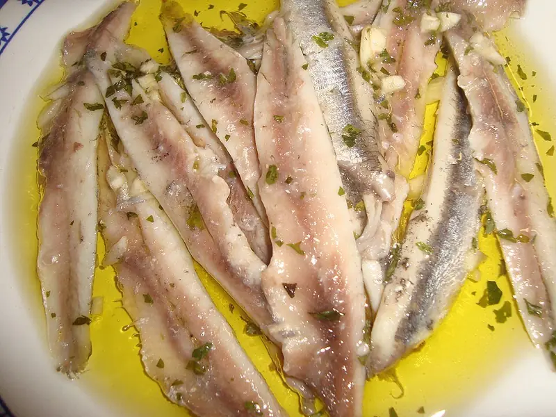 Representative photo of boquerones (marinated anchovies)
